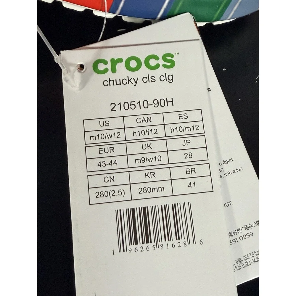 Crocs Chucky Classic Slip On Clogs Mens Size 10 Sandals Multi Blue Halloween‎